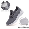 thumbnail image 3 of HOBIBEAR Walking Shoes Women Arch Support Running Sneakers Lace up Workout Shoes Gray US 7.5, 3 of 6