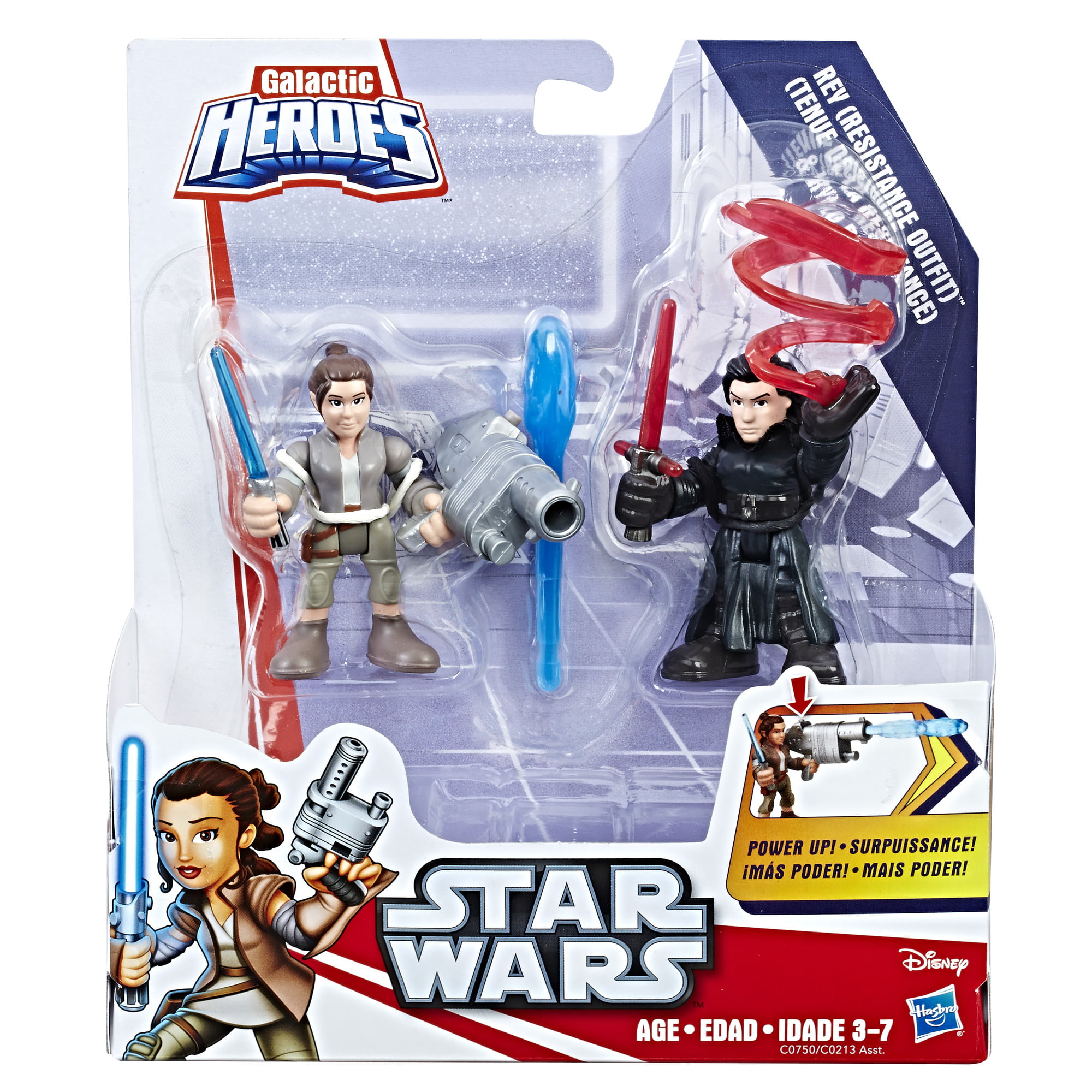 Resistance Outfit Star Wars Galactic Heroes  Rey and Kylo Ren Hasbro Disney 