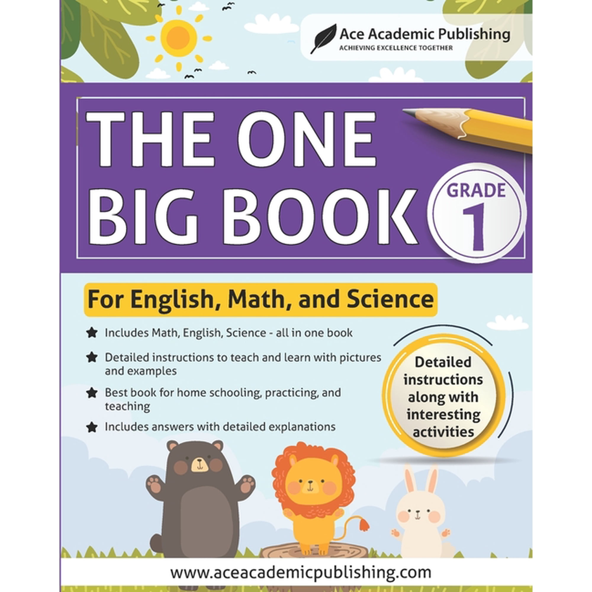 The One Big Book - Grade 1: For English Math and Science (Paperback) by Ace Academic Publishing