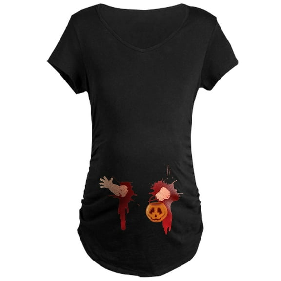 CafePress - Funny Halloween Baby Maternity T Shirt - Maternity Dark T-Shirt