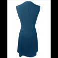 thumbnail image 4 of Vestido Mini Formal de Verano para Mujer, Informal, Sin Mangas, Elegante, con Botones, Ideal para Oficina Azul Pavo Real XL, 4 of 8