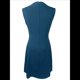 thumbnail image 4 of Vestido Mini Formal de Verano para Mujer, Informal, Sin Mangas, Elegante, con Botones, Ideal para Oficina Azul Pavo Real M, 4 of 8