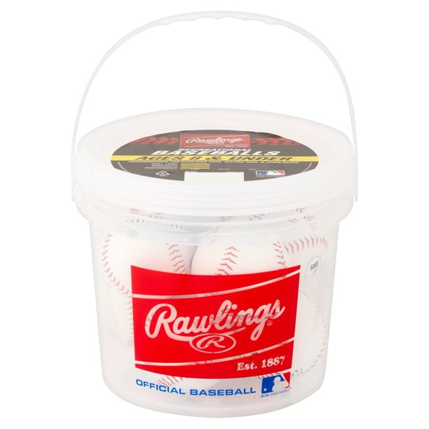 Rawlings OLB3 Official League 8u Recreational Baseball Bucket, 8 Count