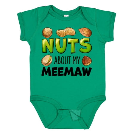 

Inktastic Nuts About My Meemaw Peanut Almond Pistachio Boys or Girls Baby Bodysuit