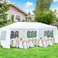 thumbnail image 1 of Toldo Glorieta Costway con 4 Cortinas Laterales Removibles y 2 Puertas con Cremallera Blanco 6 x 3 x 2,5 m, 1 of 10