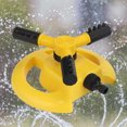 thumbnail image 4 of Rociador automático para jardín, herramienta de jardinería para aspersor de césped de 3 tenedores (amarillo), 4 of 7
