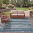 thumbnail image 3 of Safavieh Courtyard Jannah Abstract Indoor/Outdoor Area Rug, Gray/Teal, 6'7" x 9'6", 3 of 10
