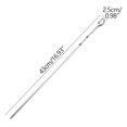 thumbnail image 3 of Daily Qaailabf 10 Brochettes en Acier Inoxydable Grandes Brochettes Plates pour Barbecue, 3 of 9
