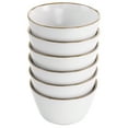 thumbnail image 2 of Elama Arthur 6 Piece Stoneware Bowl Set in Matt White with Gold Rim, 2 of 3