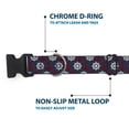 thumbnail image 5 of Buckle-Down Pet Collar, Dog Collar Plastic Buckle, Anchor Helm Monogram Navy Red Cream, 9.5 to 13 Inches 1.0 Inch Wide, 5 of 7