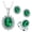 Green, variant on Earrings for Women, Gifts for Women Fashion Style Jewelry Set Crystal Ring Earrings Necklace Women Wedding Jewelry Green 6