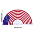 thumbnail image 3 of FHBVT 4th of July Flag Folding Hand Fan 13 Inch Large Silk Cloth Popping Clacking Fan Red White Blue Patriotic Decor Outdoor Wedding Party Summer Cooling Decor Fan Holiday Celebrations, 3 of 9