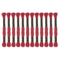 thumbnail image 1 of Unique Bargains 12 Skeins Embroidery Floss 8m Each Long Fiber Cotton Cross Stitch Thread Vermilion, 1 of 6