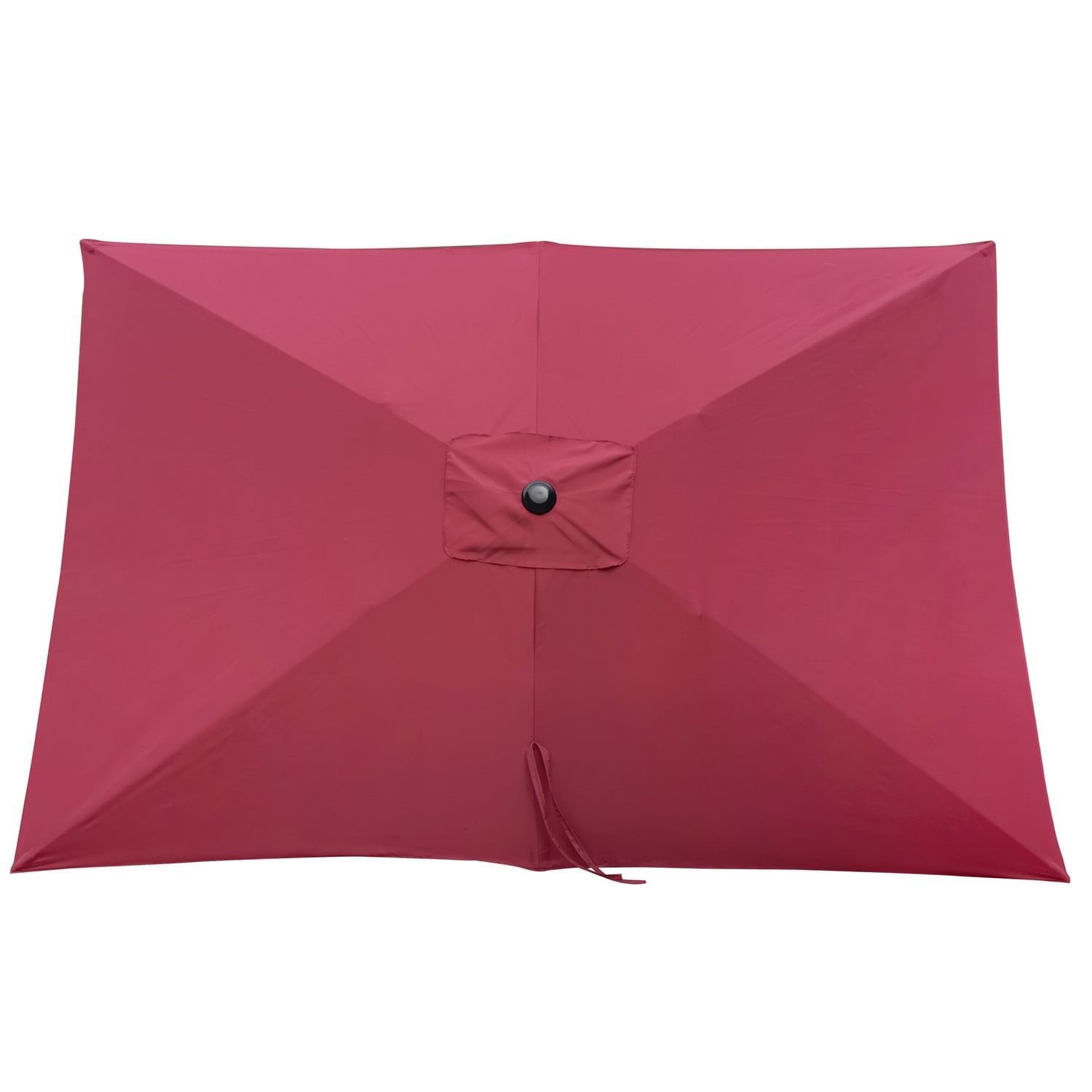 Canddidliike 6x9ft Patio Umbrella, Outdoor Waterproof Umbrella with Crank and Push Button Tilt - Burgundy