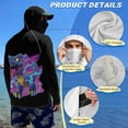 thumbnail image 4 of SEANATIVE Long Sleeve Sun Protection Fishing Hoodie for Men, Fishing Hiking Running Shirts Athletic Outfits Lightweight Breathable Rash Guard, M, Dinosaur Lightning Print Violet Black, 4 of 7