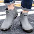 thumbnail image 2 of Xfvqtps Mens Ankle Rain Boots Fishing Boots Waterproof Durable Wear Garden Shoes Work Shoes, 2 of 6