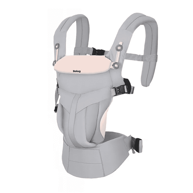 Cangurera Bebe Mochila Portabebés Canguros Ergonómica Asiento Belug, Gris