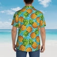 thumbnail image 4 of Fuzoiu Pineapple Print Hawaiian Shirt for Men, Summer Beach Casual Short Sleeve Button Down Shirts, Men’s Beach Summer Shirts with Pocket,Large, 4 of 7