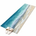 thumbnail image 2 of Summer Beach Coastal Area Rugs 2x6 for Kitchen Runner Rug, Watercolor Seaside Waves Ocean Non Slip Washable Rug Runner, Low Pile Indoor Floor Carpet Mat Bathroom Rugs for Bedroom, Kids Room, 2 of 9