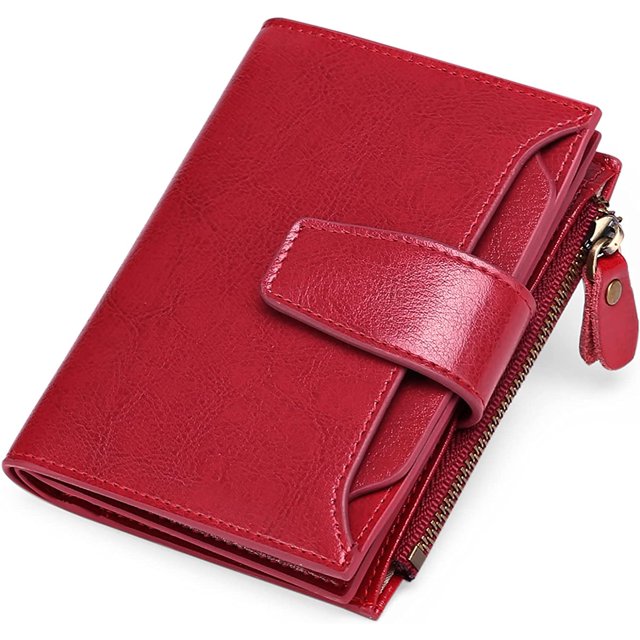 GHSDFBB Small Wallet for Women Genuine Leather Bifold Compact RFID Blocking Small Womens Wallet