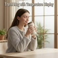 thumbnail image 2 of Smart Travel Mug with Temperature Display (450ml) - Vacuum Insulated Stainless Steel Water Bottle for Coffee/Tea, 2 of 6