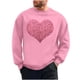 thumbnail image 2 of Amzcrzy Sudadera Para Hombre, Con Estampado De Corazones, Informal, De Manga Larga Y Cuello Redondo, Con Capucha, Color Rosa, L, 2 of 6