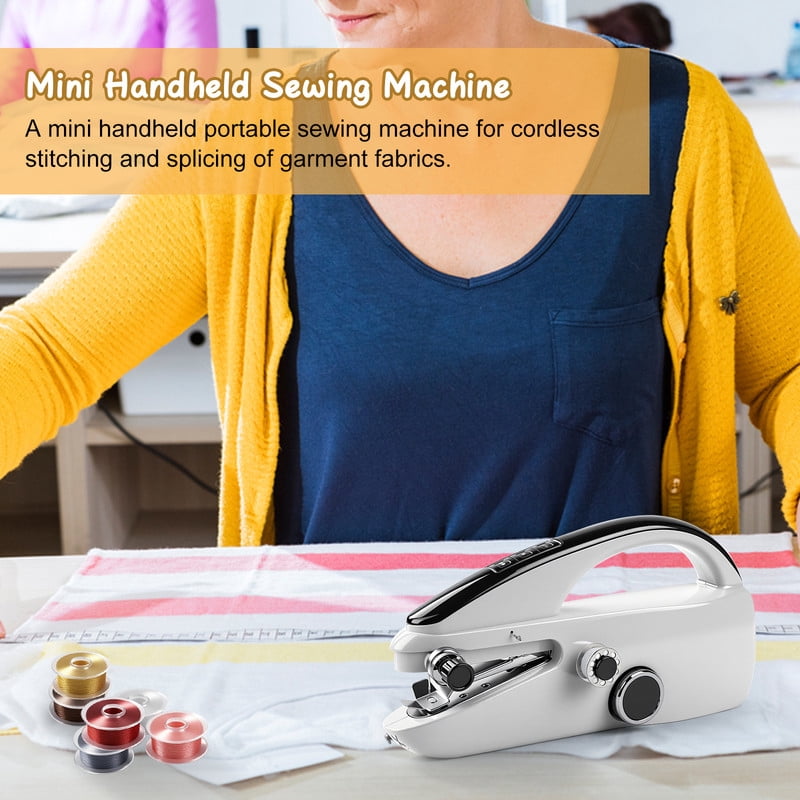 S8 Portable Mini Handheld Sewing Machine Set with Storage Box+Sewing Kit for Beginners Adults