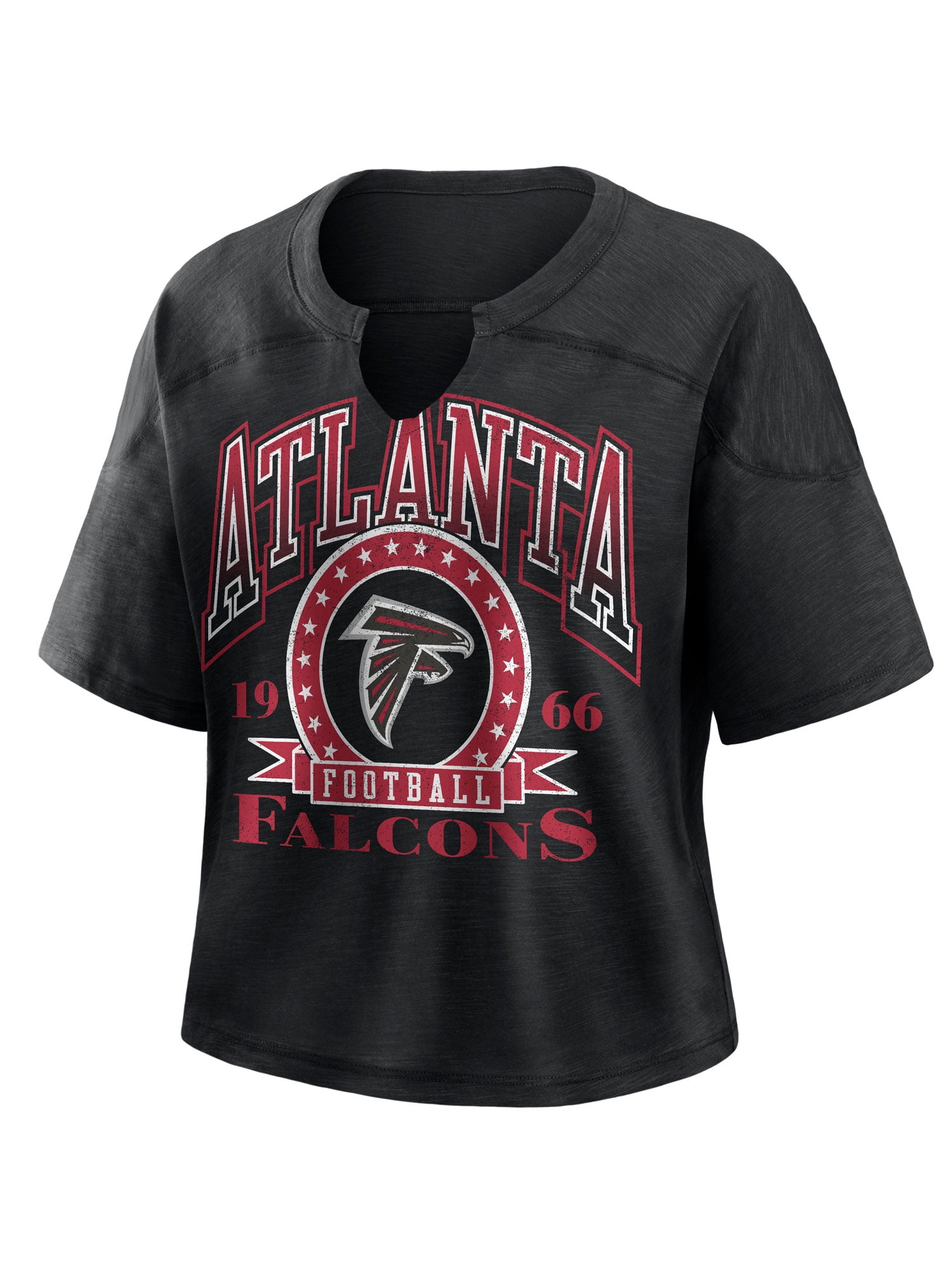 NFL Atlanta Falcons Women's Cotton Black Short Sleeve T-Shirt