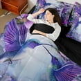 thumbnail image 4 of Homewish Teens Animal Hummingbird Bedding Comforter Set 7pcs,Floral Wildlife Queen Bedding Sets Super Cozy,Chic Purple Flowers Queen Sheet Sets,Luxury Bedroom Decor,Reversible, 4 of 8