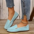thumbnail image 2 of Women's Classic Comfort Leather Penny Loafers Casual Slip-Ons Lightweight Walking Flats Driving Mocs Boat Shoes,36, 2 of 5
