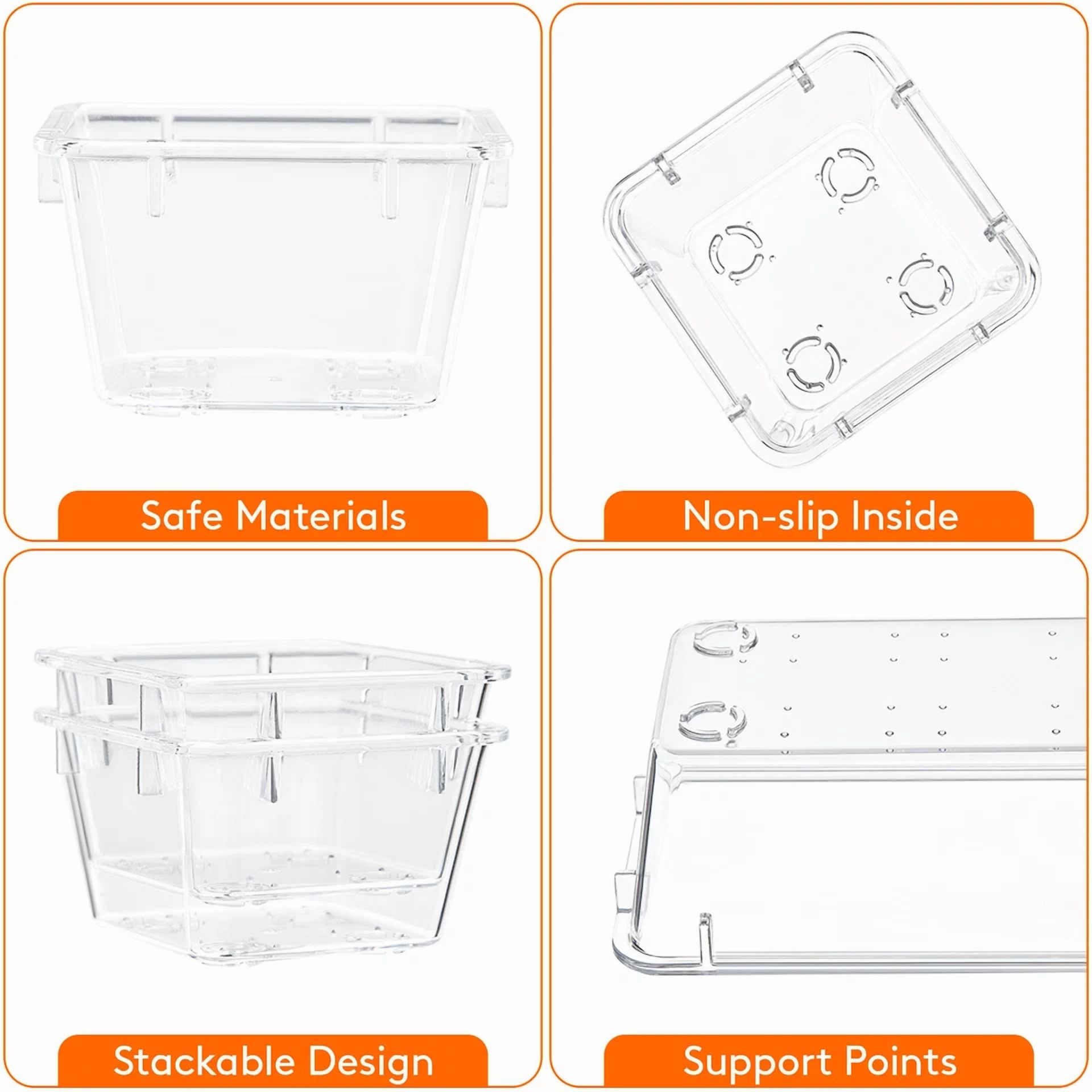 Lifewit Drawer Organizer 25Pcs, 4 Sizes Clear Plastic Desk Drawer Dividers