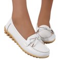 thumbnail image 5 of Caqnni Penny Loafers for Women Comfort Slip on Moccasin Shoes for Work, Causal Women's Loafers Flats Shoes (6,Z01-White), 5 of 7