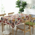 thumbnail image 2 of Nvzi Mantel rectangular de algodón y lino con encaje floral para decoración de mesa de cocina y comedor, 55 x 55 pulgadas, 2 of 5