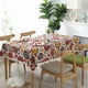 thumbnail image 2 of Xiao Hua Mantel rectangular de algodón y lino con encaje floral para decoración de mesa de cocina y comedor, 140 x 180 cm, 2 of 5