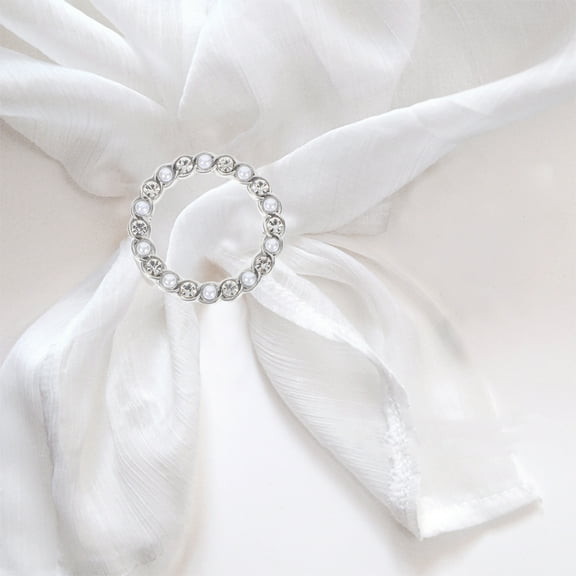 FRCOLOR 2pcs Scarf Ring Clip For Women T-Shirt Tie Pin Silk Scarf Ring Fashion Scarf Ring Buckle Scarf Slide Buckle Scarf Holder