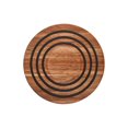 thumbnail image 2 of Le Creuset Magnetic Wooden Trivet - Acacia Wood w/ Black Silicone Rings, 8in, 2 of 3