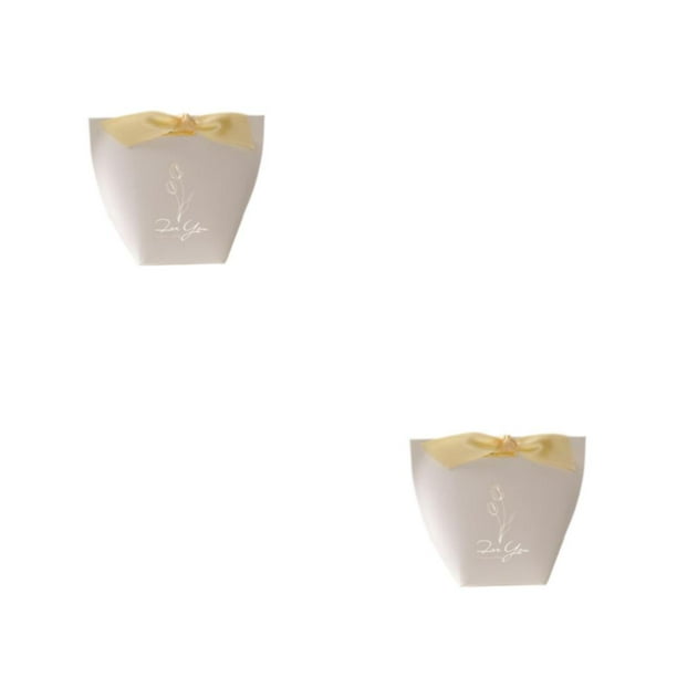 Inteprter Bolsa de papel Kraft en blanco Paquete de bolsas de dulces Cajas de cumpleaños con cinta Bolsas de regalo resistentes al desgaste Type1 NO1