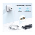 thumbnail image 2 of 2 Piezas Cargador 2 En 1 Carga Rápida 20w Salida Dual + Cable Tipo C Compatible Con Samsung/motorola BLANCO, 2 of 4