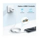 thumbnail image 2 of 2 Piezas Cargador 2 En 1 Carga Rápida 20w Salida Dual + Cable Tipo C Compatible Con Samsung/motorola BLANCO, 2 of 4