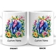 thumbnail image 6 of Adorable Custom Elephant Coffee Mug – Personalized Gift for Elephant Lovers, Parents, Siblings, Kids, Girlfriend, Boyfriend – Unique Mug for Animal Fans – Ceramic 11oz, 6 of 6