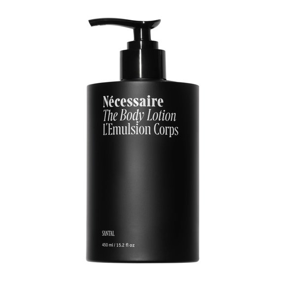 N?cessaire La Loción Corporal con Bomba. Santal. Loción reafirmante multipéptido para hidratar y fortalecer la empresa. 2,5% Niacinamida Vitamina C/E + Omega 6/9. 450ml / 15,2 onzas líquidas