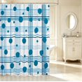 thumbnail image 2 of Manfei Classic Plaid Shower Curtain 72Wx72L,Cute Polka Dot Bathroom Curtain,Blue White, 2 of 5