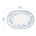 thumbnail image 2 of Bico Blue Garden Toile De Jouy 16 plus 12 inch Oval Platters Set, Set of 2, Microwave and Dishwasher Safe, for Serving Fish, Chicken, Turkey, 2 of 3