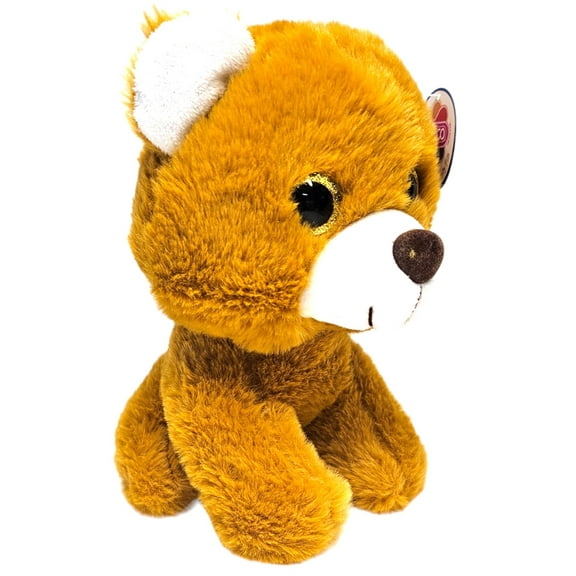 7" Bear Plush Glitter Eyes Stuffed Animal
