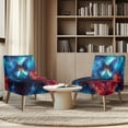 thumbnail image 4 of HELLHERO Stain Protection Decorations Armless Accent Chair Cover for Armless Chair, Armless Accent Chair Protector Butterfly Pattern Design, 4 of 8