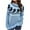 Light Blue, variant on IROINNID Womens Sweater Round Neckline Pullover Sweater Print Comfy Mid-Length Long Sleeve Halloween Recreational Knitting Sweater Tops
