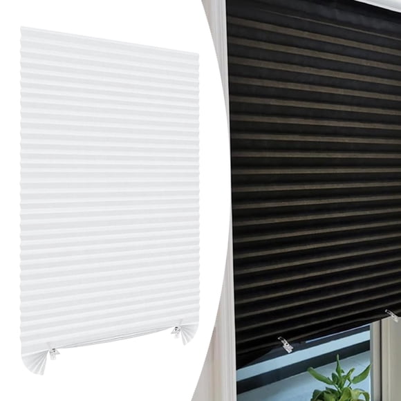 Persiana adhesiva para ventanas, sin taladro, para cortar a medida, para sala de estar, transpirable, de tela no tejida, protección de privacidad. Blanco 60x180cm