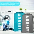 thumbnail image 2 of Laundry Bag, Heavy Duty Travel Laundry Bags, Laundry Bags for Dirty Clothes, Large Capacity Laundry Bags, Dirty Clothes Organizer with Drawstring,2Pack, Blue&Gray,24" x 36", 2 of 7