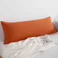 thumbnail image 4 of Flxxie 2 Pack 100% Brushed Microfiber Body Pillow Covers, Ultra Soft and Cozy Full Body Pillowcases for Adults, 20" x 54", Brunt Orange (Not Include Body Pillow), 4 of 7