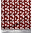 thumbnail image 1 of Soimoi Red Rayon Crepe Fabric Crystal Stone Geometric Print Fabric by the Yard 46 Inch Wide, 1 of 3